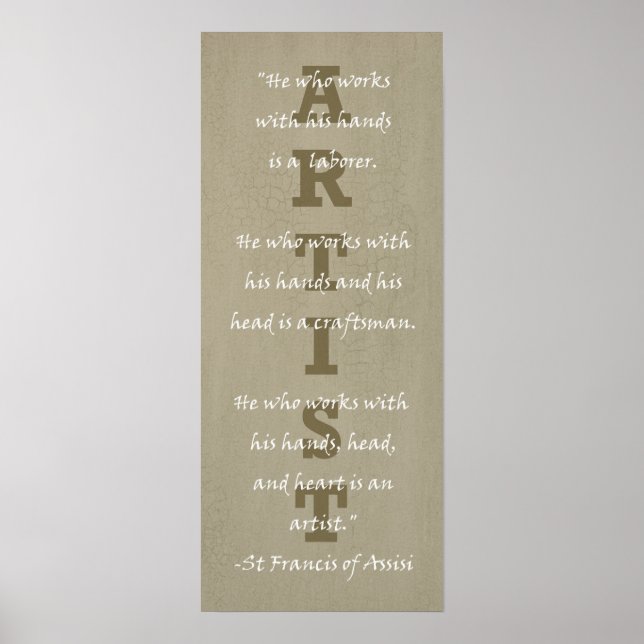 Poster Définition d'un artiste (Devant)