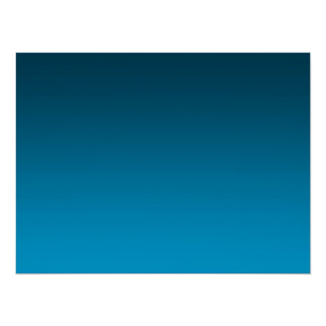 Poster Dégradé Bleu - clair à profond | Fond d'ambiance | (Devant)