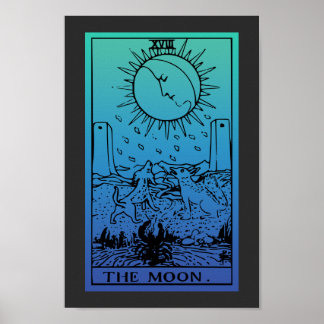 Poster Dégradé de la carte Moon Tarot