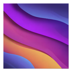 Poster Dégradé d'onde vibrant