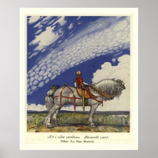 Poster Dehors dans le monde par John Bauer
