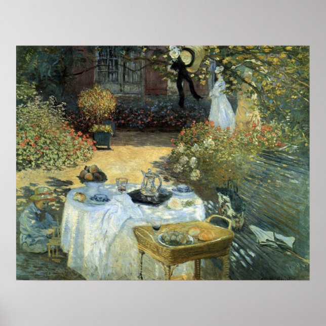 Poster Déjeuner de Claude Monet, impressionnisme Vintage (Devant)