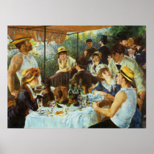 Poster Déjeuner de la fête nautique par Pierre Renoir