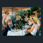 Poster Déjeuner de Renoir de la fête nautique (1881)<br><div class="desc">Une oeuvre d'art classique qui est passée dans le domaine public et fait des cadeaux merveilleux et d'autres produits. Une des nombreuses scènes qu'il a peintes de gens de son cercle social, elle y compris sa future épouse (jouer avec le chien). Pierre-Auguste Renoir fut l'un des fondateurs du mouvement impressionniste....</div>