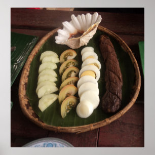 Poster déjeuner exotique