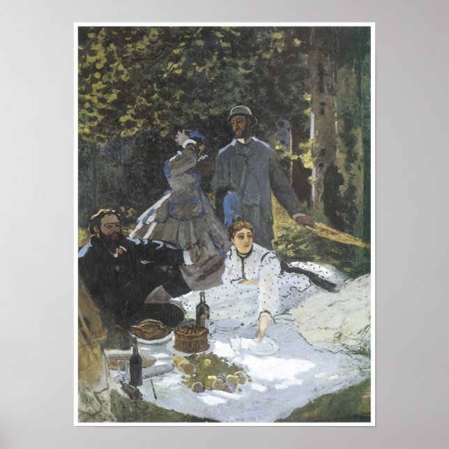 Poster Déjeuner sur l'herbe, 1865 (Devant)