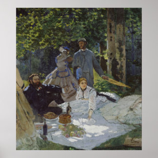 Poster Déjeuner sur l'herbe, panneau central (1865)