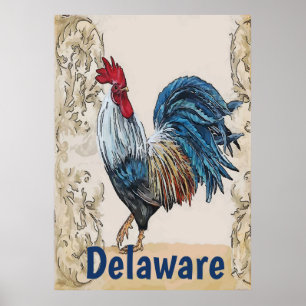 Poster Delaware, Poules bleues, Modifier le texte