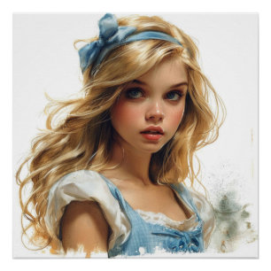 Poster Délice de fantaisie du pays des merveilles d'Alice