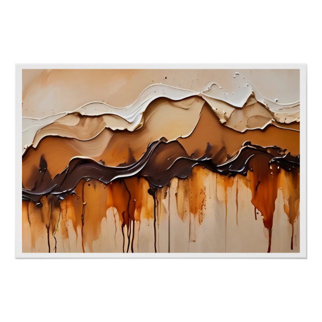 Poster Délices Glacés et Gourmandises Fondantes (Devant)