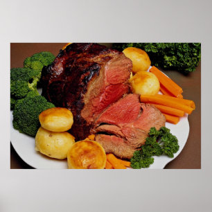 Poster Delicious Roast beef