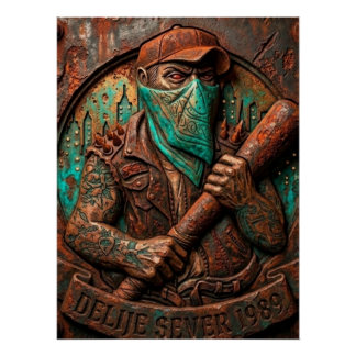 Poster Delije Sever 1989 en relief