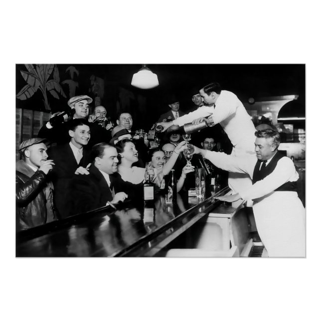 Poster Demande insatiable d'alcool à la fin de l'interdic (Devant)