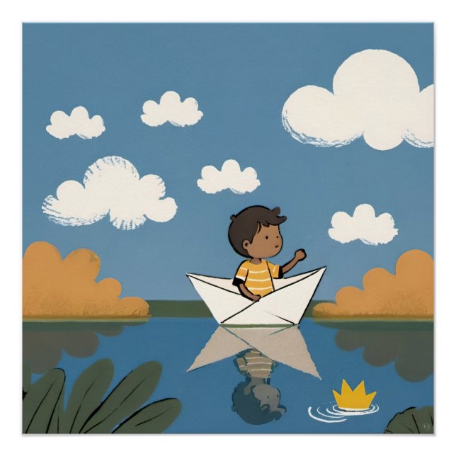 Poster d'embarcation pour enfants et en papier (Devant)