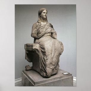 Poster Demeter, statue de Knidos, Asie mineure, c.350BC