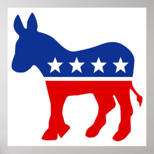 Poster Democrat Donkey