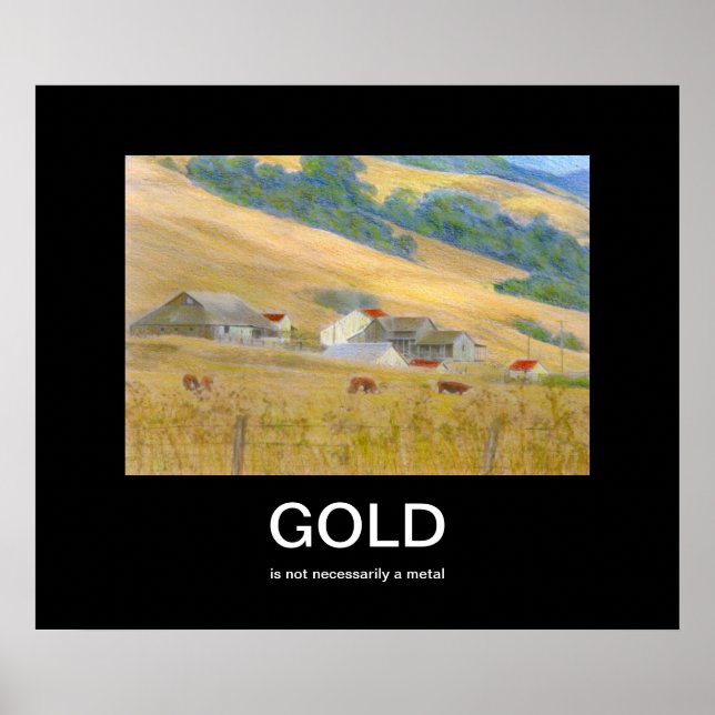 Poster Démotivant Or (Devant)