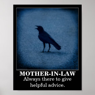 Poster démotivationnel de la belle-mère du corbeau