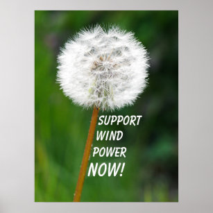 Poster d'énergie éolienne de la tête de semence de