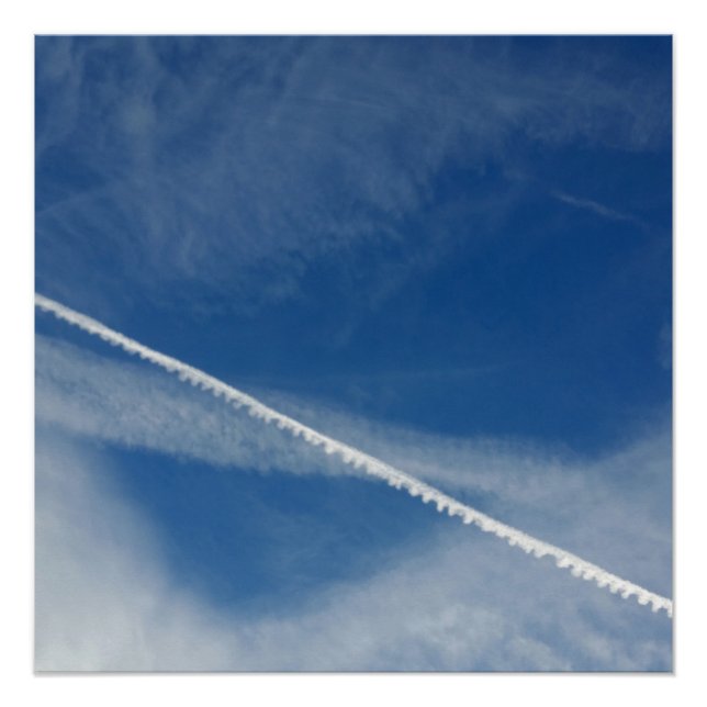 Poster dentelle blanche dans le ciel (Devant)
