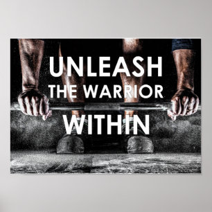 Poster d'entraînement de poids de gymnase de guerr