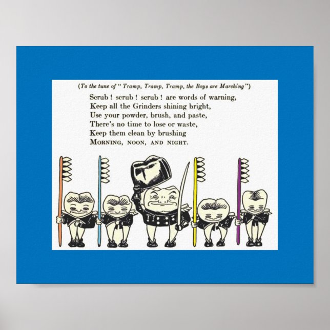 Poster Dents : Les dents des enfants brossant la chanson  (Devant)