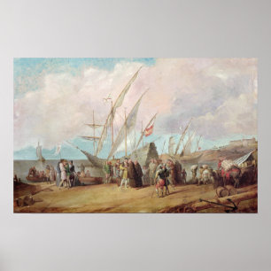 Poster Départ de Christophe Colomb de Palos