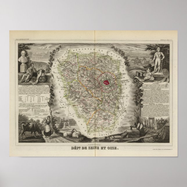 Poster Département de Seine et Oise (Devant)