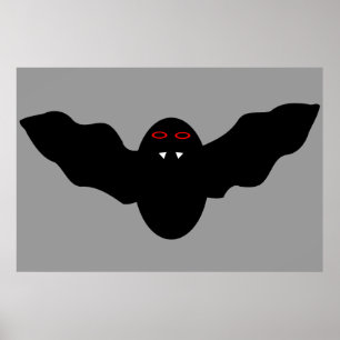 Poster déplaisant Halloween Vampire Bat