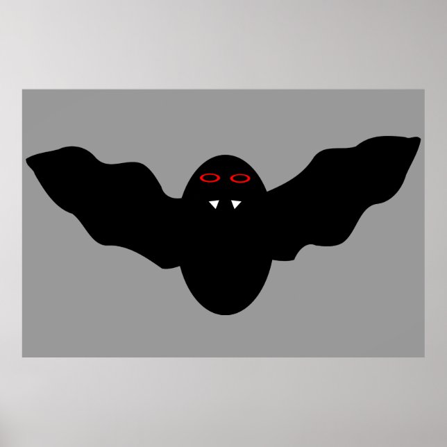 Poster déplaisant Halloween Vampire Bat (Devant)