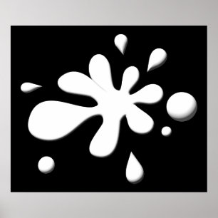 Poster Déploiement de peinture blanche