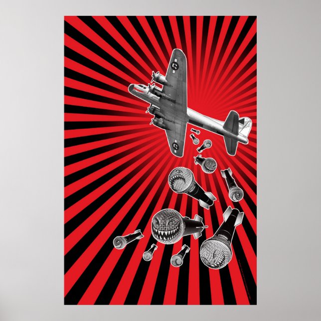 Poster Déposer les battements Ciel noir Imprimer (Devant)