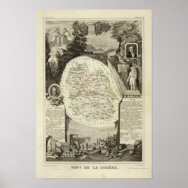 Poster Dept Any Lozere (Devant)