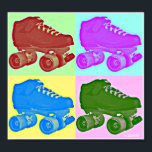 Poster Derby Skate Pop Art<br><div class="desc">Aimez Derby ? ! Apportez un peu de Derby Pop Art dans votre maison! !</div>