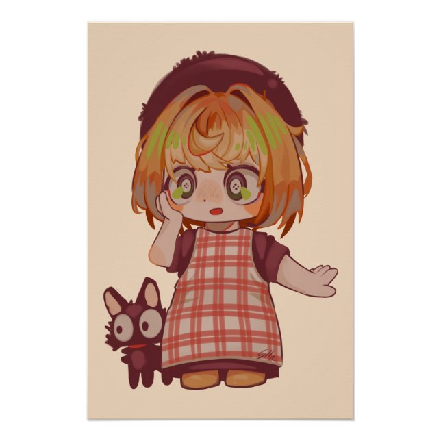 Poster Deretjie, fille, chibi, Spakenburg (Devant)
