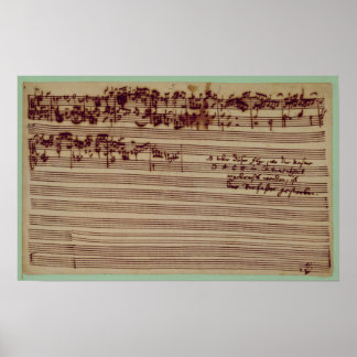 Poster Dernière page de L'Art de la Fugue, années 1740