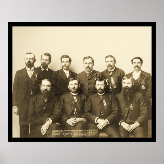 Poster Derniers grands maîtres Dakota IOOF SD 1890 (Devant)