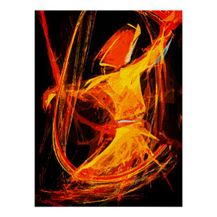Poster Derviche tourneur soufi mystique - Art abstrait
