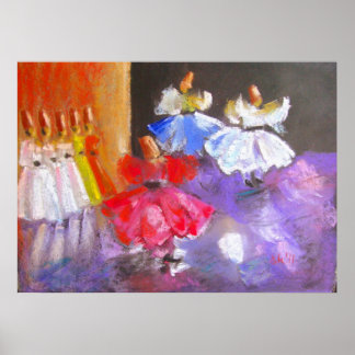 Poster derviches tourneurs, Turquie