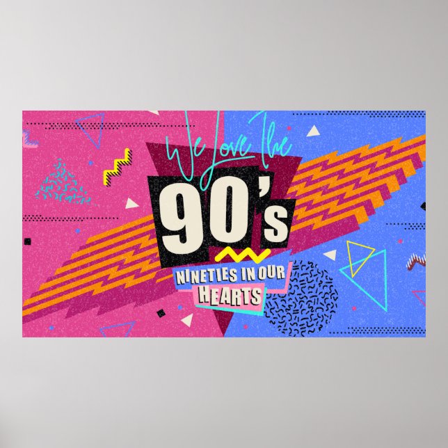Poster des années 90 et 80. Nous Aimons Les Années (Devant)
