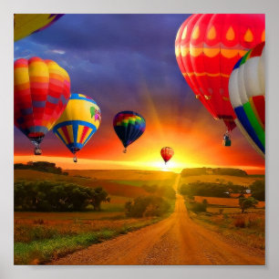 Poster des ballons à air chaud