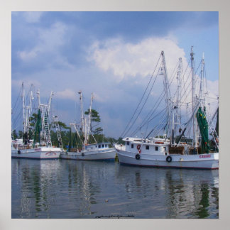 Poster des bateaux de pêche