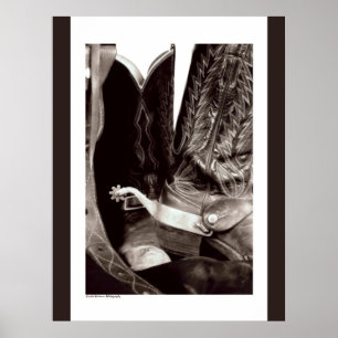 Poster des bottes de cowboy