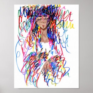 Poster des boucles de couleur