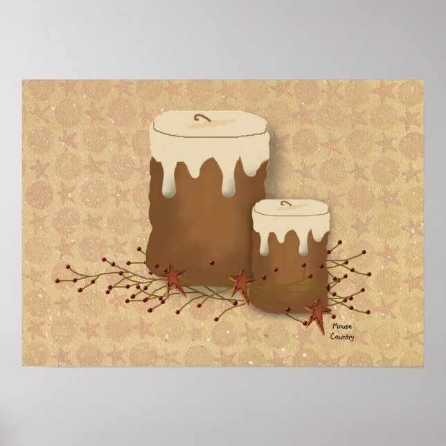 Poster des bougies primitives (Devant)