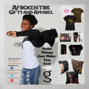 Poster des cadeaux afrocentriques