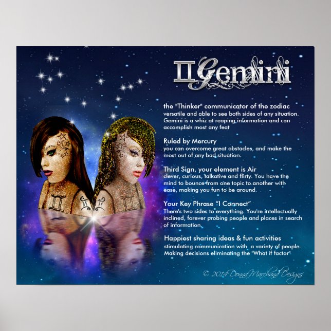 Poster des caractéristiques de Gemini (Devant)