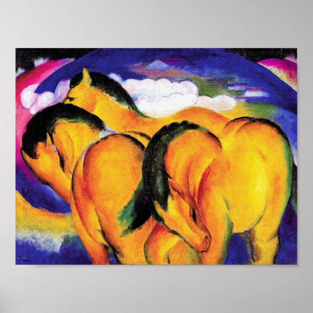 Poster des Chevaux Jaunes Imprimer (Devant)