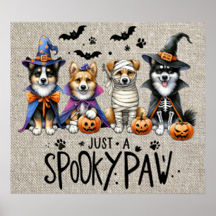 Poster des chiens d'Halloween