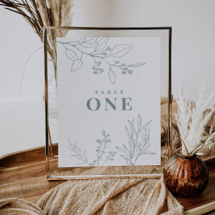 Poster des chiffres de la table verte de l'aire fl